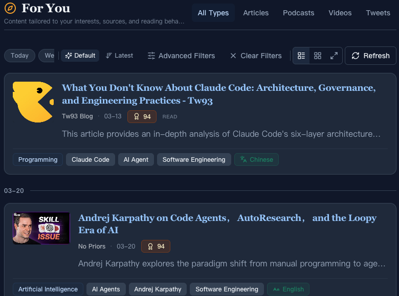 BestBlogs hero preview (dark)